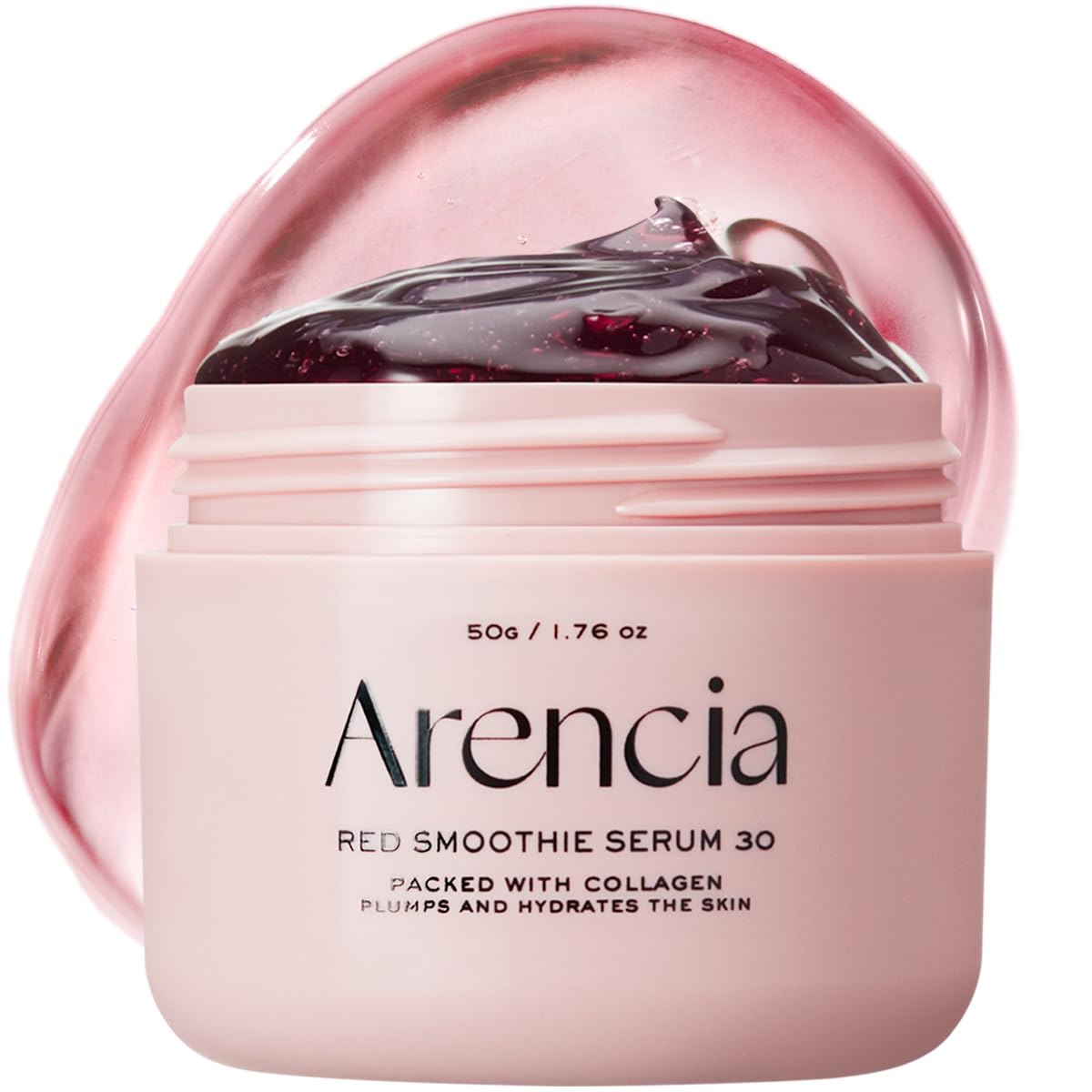 Red Smoothie Serum, Glowing & Soothing with 30% red collagen, Niacinamide, Peptide, Vitamin E
