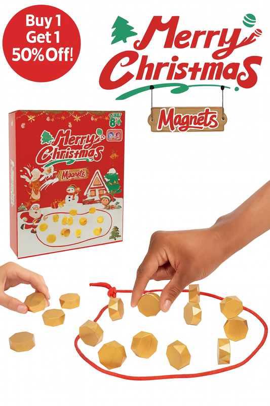 Magnetic Chess & Strategy Game for 2-4 Players Includes 20 Game Magnets, Carry Bag, and Integrated Rope Closure