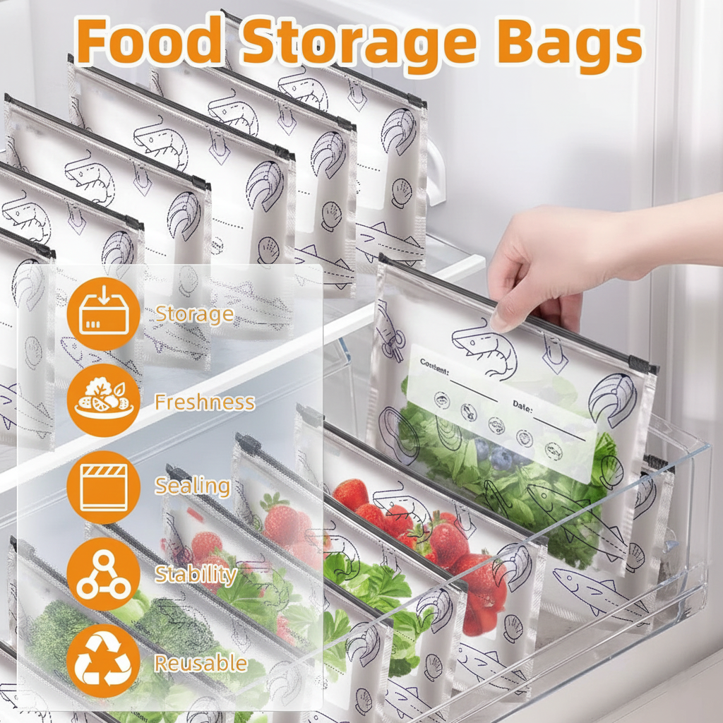 Reusable Aluminum Foil Vacuum Zipper Storage Bags