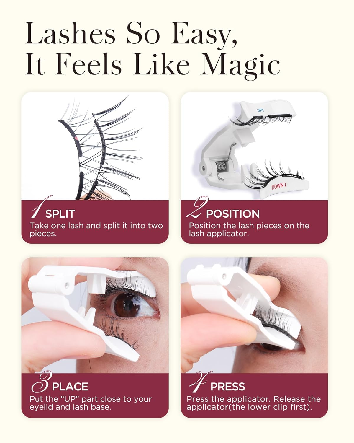 Magnetic Eyelashes with Applicator Kit