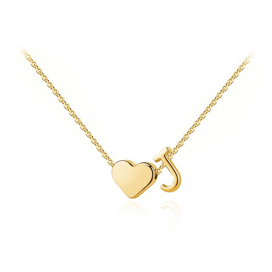 Heart Initial Necklace for Women | Gold & Silver A–Z