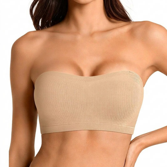 Stay Put Bandeau Bra – Wireless Seamless All-Day Comfort