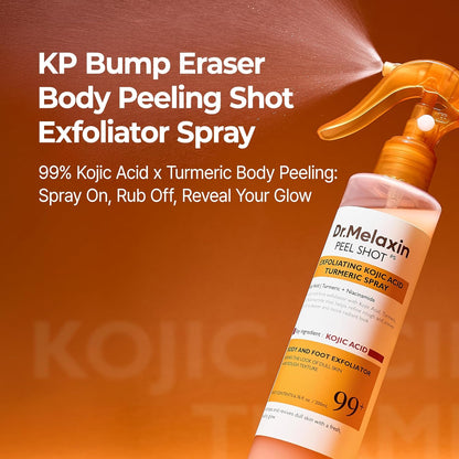 Body Peel Shot Spray Face Peeling Kojic Acid Turmeric Spray