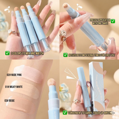 LUMIÈRE Veil™ Dual-Effect Concealer & Foundation – 24H Flawless Matte Perfection