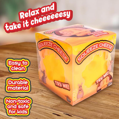 Squishy Cheese Block – Squeeze & Mold Stress Reliever