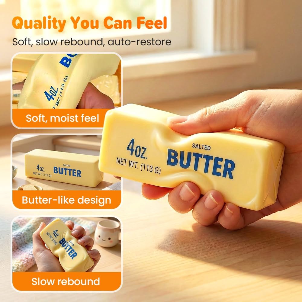 Squishy Butter Stick – Sticky, Soft & Slow-Bounce Stress Relief Toy