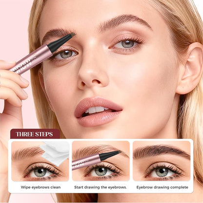 Waterproof Microblading Brow Pen Natural Hair Stroke Eyebrow Marker