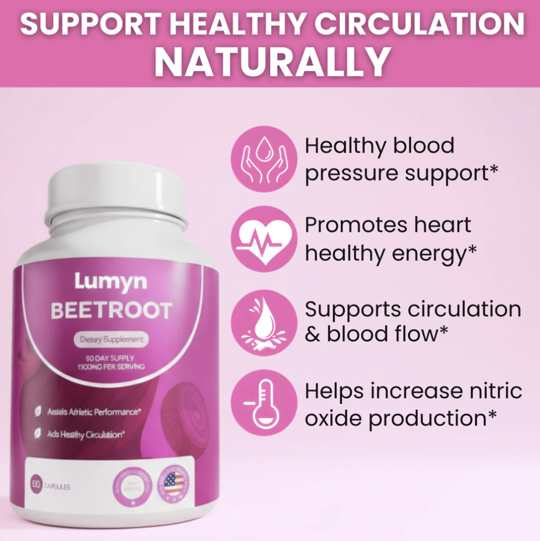 Organic Beet Root Capsules – Circulation & Energy Support