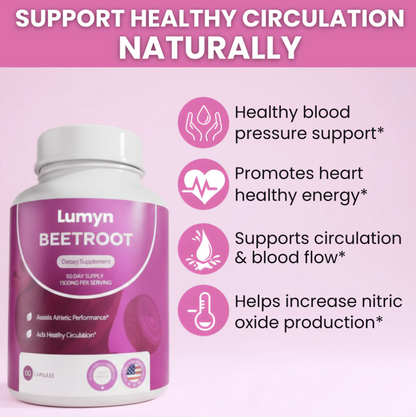 Organic Beet Root Capsules – Circulation & Energy Support