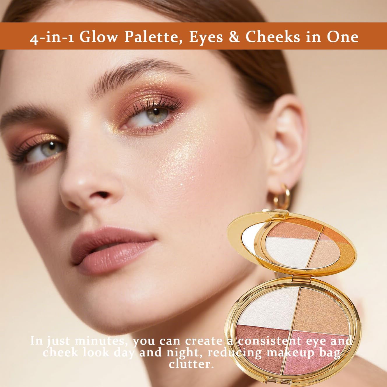 Glow Wardrobe Eye & Cheek Palette - Eyeshadow and Highlighter Makeup