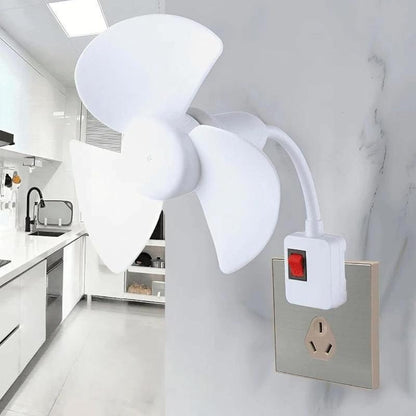 E27 Socket Fan With Plug Adapter – Mini Quiet Electric Fan with Flexible Gooseneck