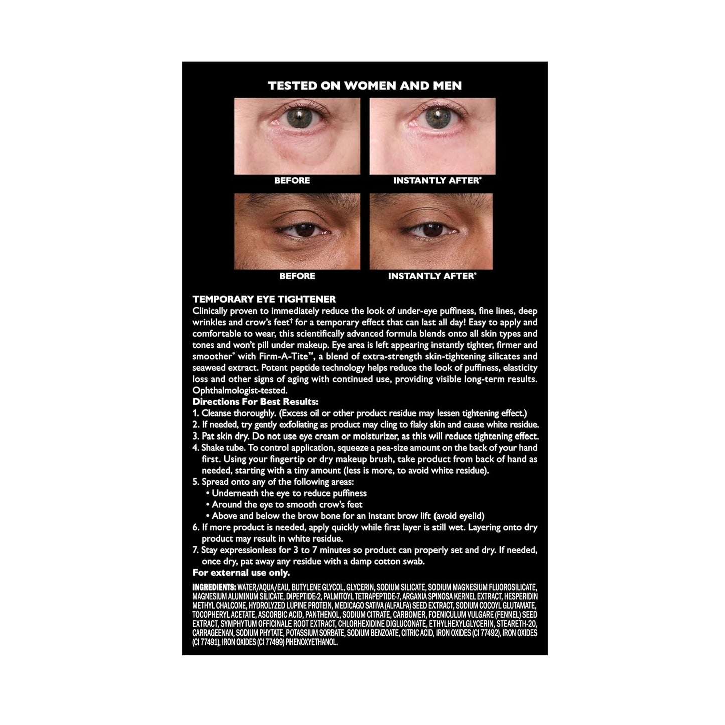 Instant FIRMx® Eye Tightener – Temporary Lift for Under-Eye Bags & Wrinkles