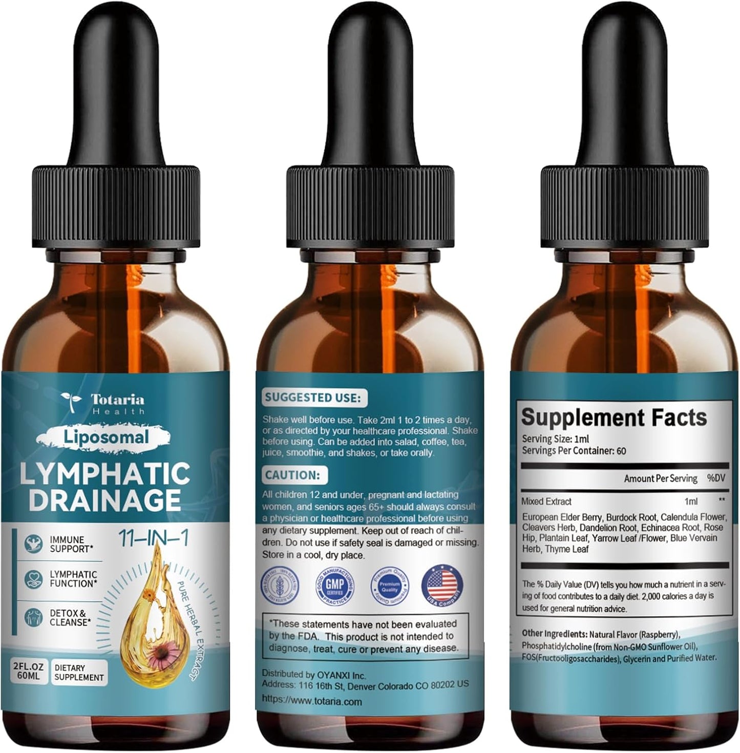 Liposomal Lymphatic Drainage Drops – 11-in-1 Herbal Detox Support