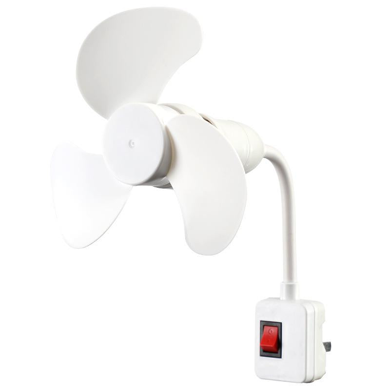 E27 Socket Fan With Plug Adapter – Mini Quiet Electric Fan with Flexible Gooseneck