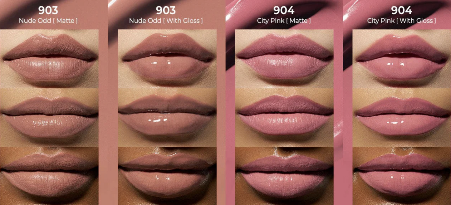 Perfect Twin Lip — Dual-Ended Liquid Lipstick with Velvet Matte Color and Glossy Shine