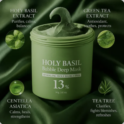 Korean Holy Basil Bubble Deep Mask