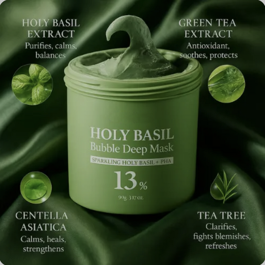 Korean Holy Basil Bubble Deep Mask