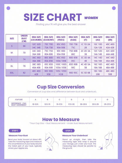 Adjustable Front Closure Push-Up Bra Wire-Free, Seamless & Side Support for Daily Wear