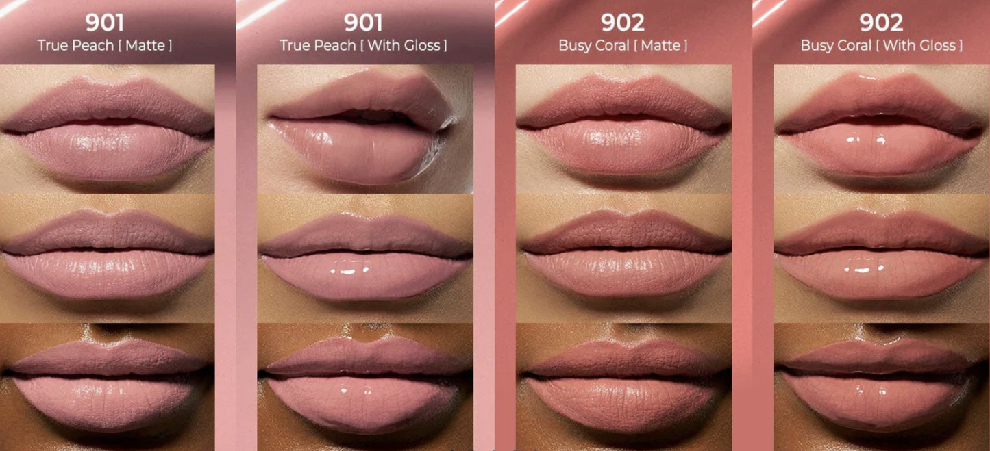 Perfect Twin Lip — Dual-Ended Liquid Lipstick with Velvet Matte Color and Glossy Shine