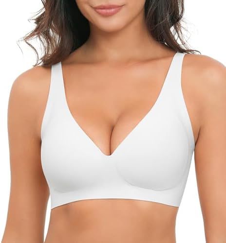 Final Hours 50% Off - Womens Wireless Deep V Jelly Bras