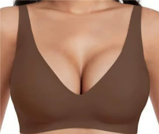 Final Hours 50% Off - Womens Wireless Deep V Jelly Bras