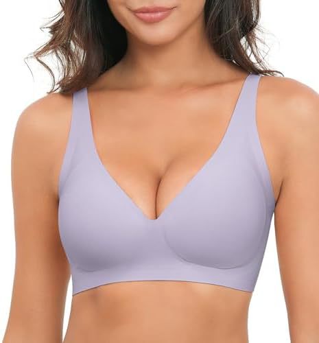 Final Hours 50% Off - Womens Wireless Deep V Jelly Bras